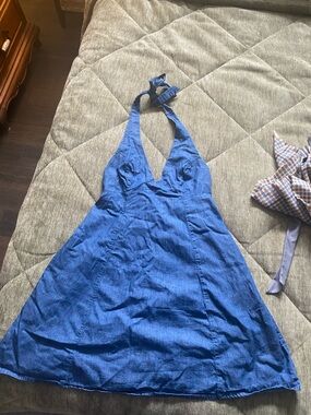 Hollister Denim style Halter Mini Dress